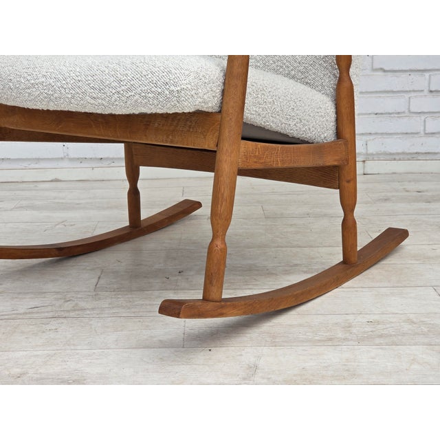 Vintage Scandinavian High-Backed Rocking Chair, 1970s For Sale - Image 10 of 18