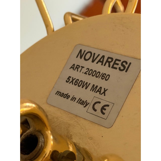 Metal Murano Glass Chandelier attributed to Mazzega, 1970s For Sale - Image 7 of 10