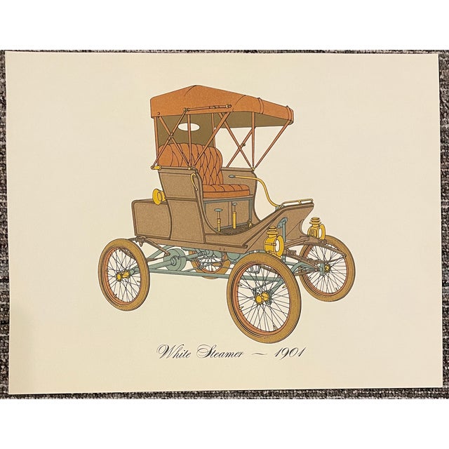 Printmaking Materials Antique Automobiles Lithograph - Set of Six For Sale - Image 7 of 7