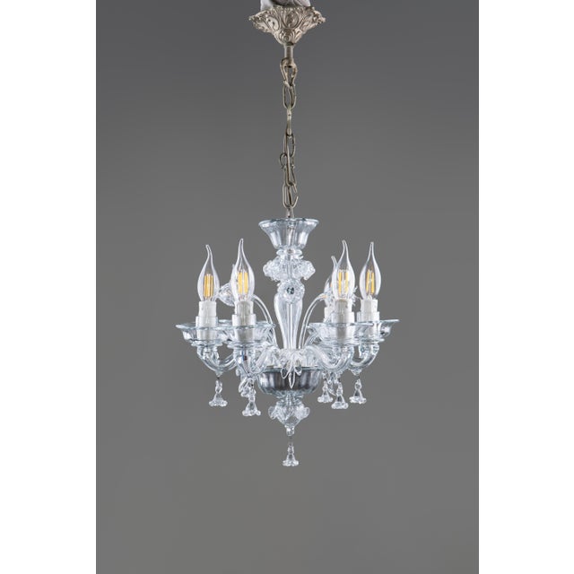 Vintage Art Deco Murano Glass Chandelier by Flavio Poli for Seguso, 1950s For Sale - Image 13 of 13