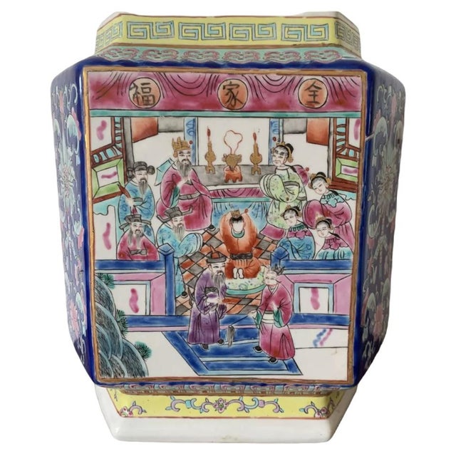 Vintage Chinese Hexagonal Pot For Sale - Image 13 of 13