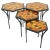 Mid 20th Century Jon Matin Iron Base & Tile Shard Hexagon Top Stack Nest Tables - Set of 4 For Sale - Image 13 of 13