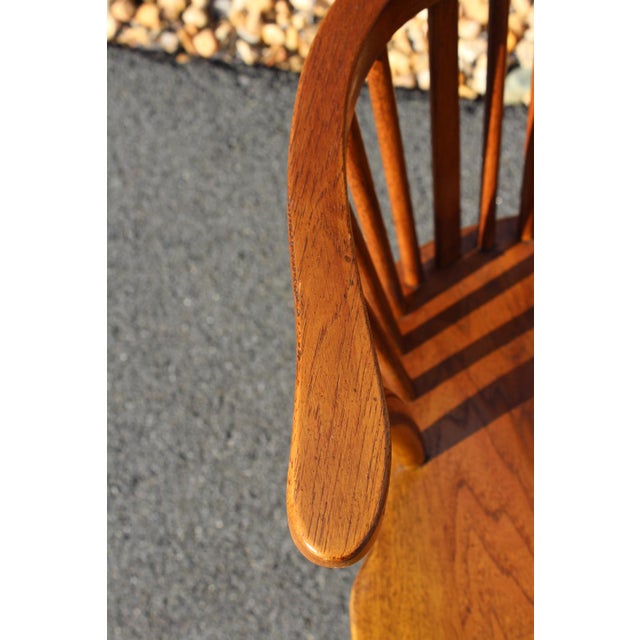 Thomasville Fisher Park Pecan Windsor Armchairs—A Pair For Sale - Image 13 of 18