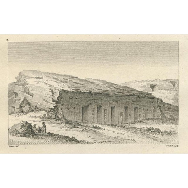 Early 19th Century Dominique Baron Vivant Denon, Egyptian Desert Ruins and Rock-Cut Tomb, 1802, Engraving on Paper For Sale - Image 5 of 10