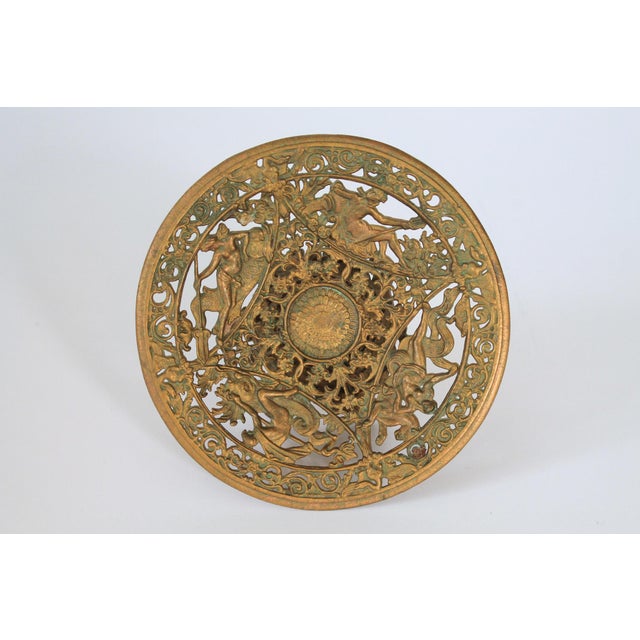 Gold Antique Neoclassical "Iron Art" Tazza Compote Pedestal For Sale - Image 8 of 14