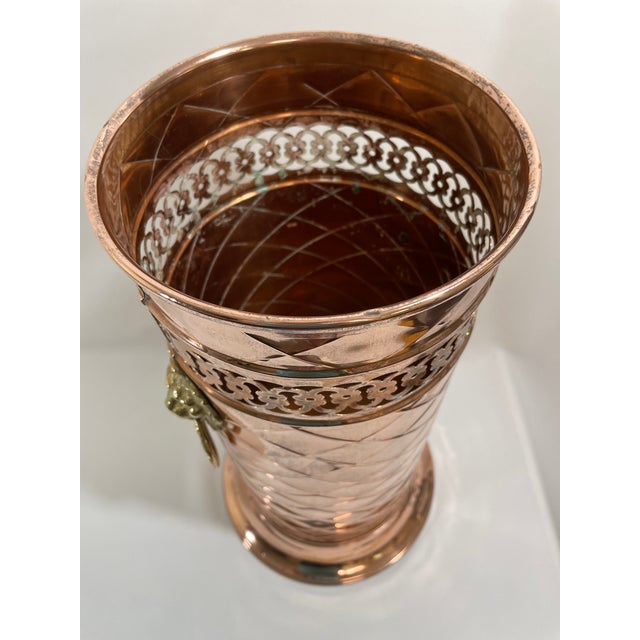 Mid 20th Century French Copper Umbrella Stick Stand For Sale - Image 11 of 16