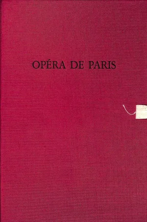 "Opera De Paris" 1988 Kahane, Martine Reza, Alexandr