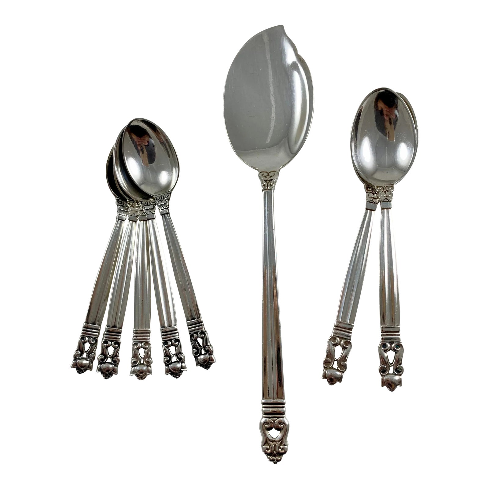 ジョージジェンセン ACORN スターリングシルバー コーヒースプーン 3点