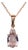 1ct Morganite Pendant W Diamond Accents in Solid 14k Rose Gold | Ov 8x6mm For Sale