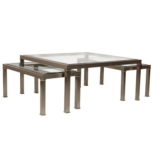 Glass Coffee Nesting Tables from Sovet Italia, Set of 3 For Sale - Image 14 of 14