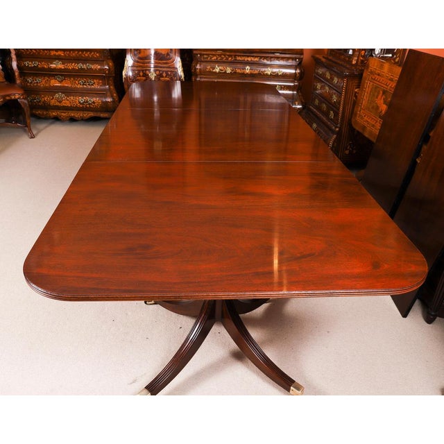 Vintage Triple Pillar Dining Table by William Tillman, 1980s For Sale - Image 13 of 18