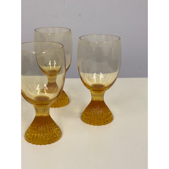 Yellow Lenox Vintage 1970s Tempo Buttercup Yellow Glasses, Set of Four For Sale - Image 8 of 12