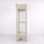 Gray Grey-Painted Display Cabinet with Curved Top and Carved Details, 1920 For Sale - Image 8 of 12