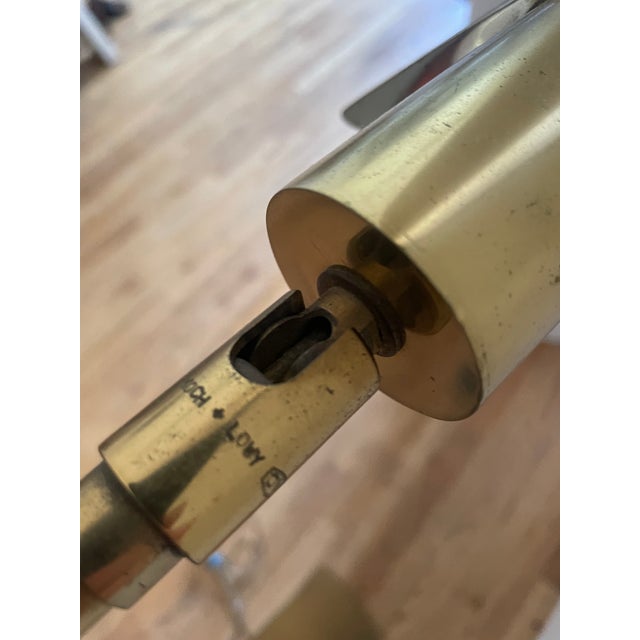 "Koch + Lowy" engraved at the top of the support. Ca. 1970's. Their iconic brass pharmacy floor lamp with adjustable...