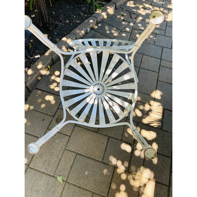 1920s Francois Carre Metal Garden Chair Sunburst For Sale In San Francisco - Image 6 of 10