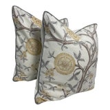 Tree and Flower Pillows - Pair For Sale