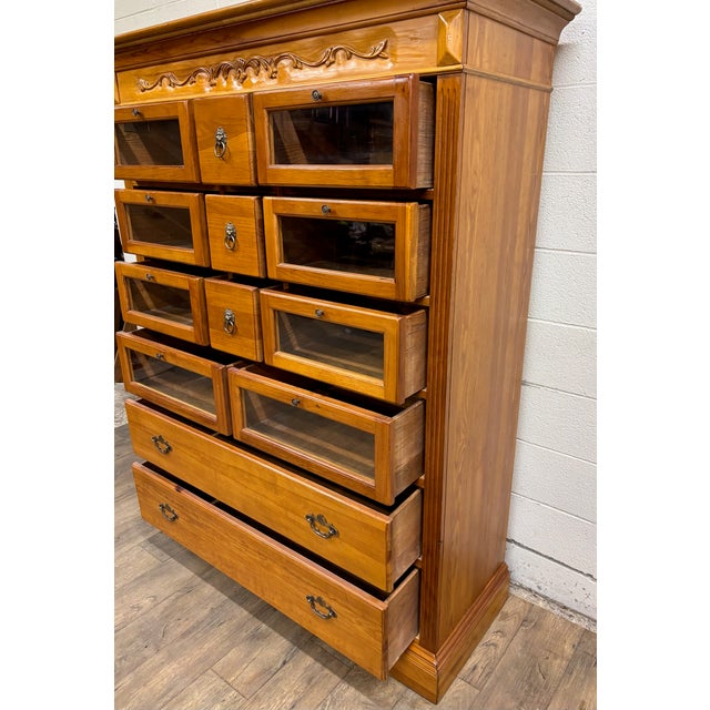 Vintage Lexington Haberdashery Apothecary Cabinet Display Chest For Sale - Image 12 of 18