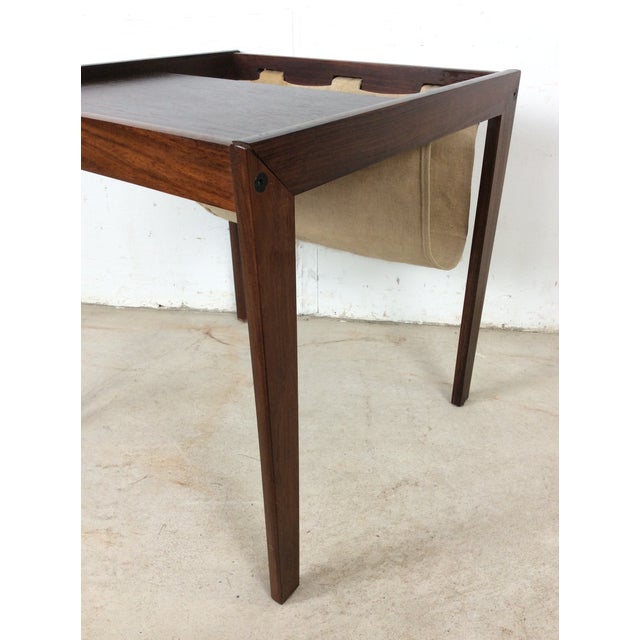 Danish Modern Rosewood Magazine Table With Canvas For Sale - Image 14 of 18