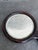 1950s Vintage Turtle ? Hand Mirror Macassar Ebony Round Loop Wall Art Deco Modern For Sale - Image 5 of 6