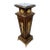 Rococo Geometric Pedestal – Dark Wood Marble Top Column With Bronze & Gold Leaf Details For Sale