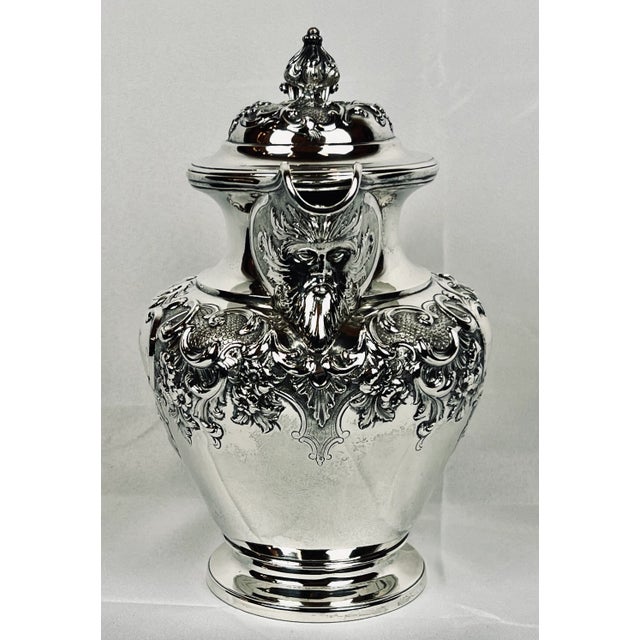 Metal Repoussé Coffee Pot Made in Edinburgh, Scotland by James & William Marshall-1843 For Sale - Image 7 of 11