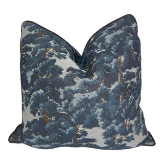 Anna Elizabeth for Greenhouse Fabrics Tapestry in Baltic 22" Pillow For Sale