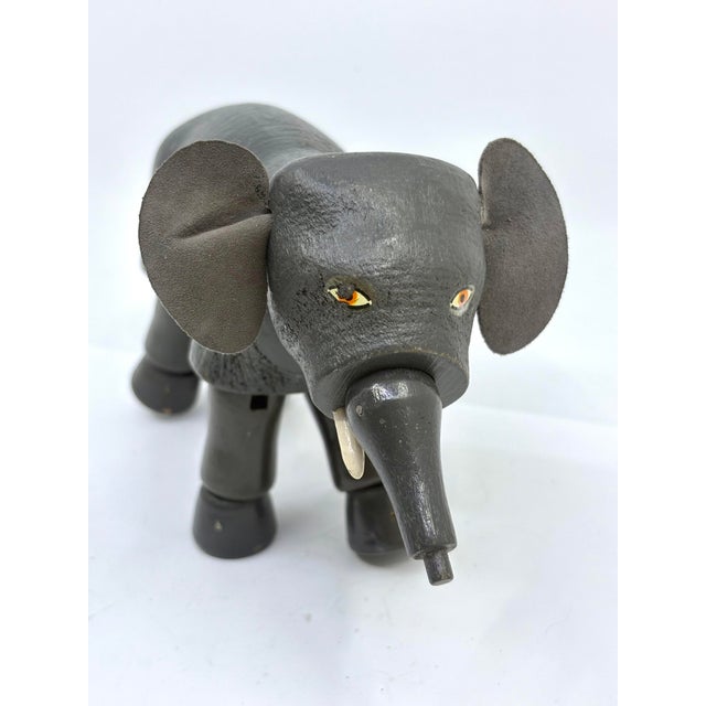 Mid 20th Century Vintage Schoenhut "Humpty Dumpty" Circus Wooden Elephant Toy For Sale - Image 5 of 8