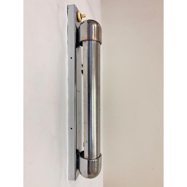 1930s Bauhaus Chrome Wall Lamp, Former Czechoslovakia, 1930s For Sale - Image 5 of 9
