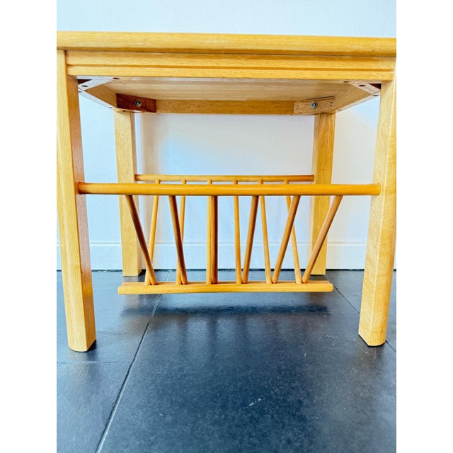 Wood Vintage Wooden Side Table with Magazine Rack, 1970s For Sale - Image 7 of 16
