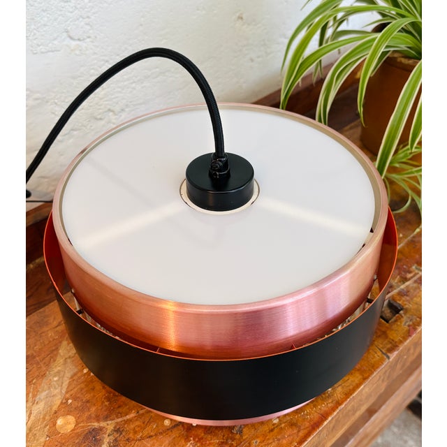 Saturn Pendant Lamp in Copper and Black Metal by Jo Hammerborg for Fog & Mørup, 1960s For Sale - Image 12 of 14