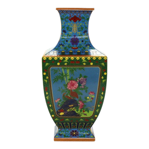 Early 20th Century Chinese Enameled Porcelain Garden Vase With Floral Pattern, Signed