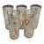 1970s Libbey Golden Foliage Collection of 22 Kt Gold Details Highball Frosted Glass Cocktail Glasses- Set of 5 For Sale