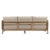 Hermosa Outdoor Teak & Beige Sofa For Sale - Image 4 of 7