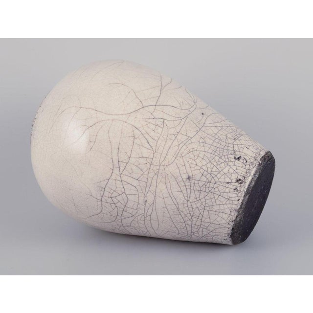 Cream Swedish Ceramic Lidded Vase by Anita Wederbrand For Sale - Image 8 of 10