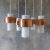 Mid-Century Scandinavian Copper and Opaline Glass Ceiling Lamp For Sale - Image 3 of 13
