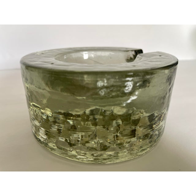 Mid-Century Modern Large 1960's German Sculptural Glass Ashtray For Sale - Image 3 of 12