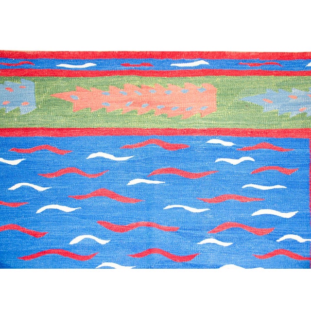 Late 20th Century Vintage Turkish Kilim Rug For Sale - Image 5 of 15