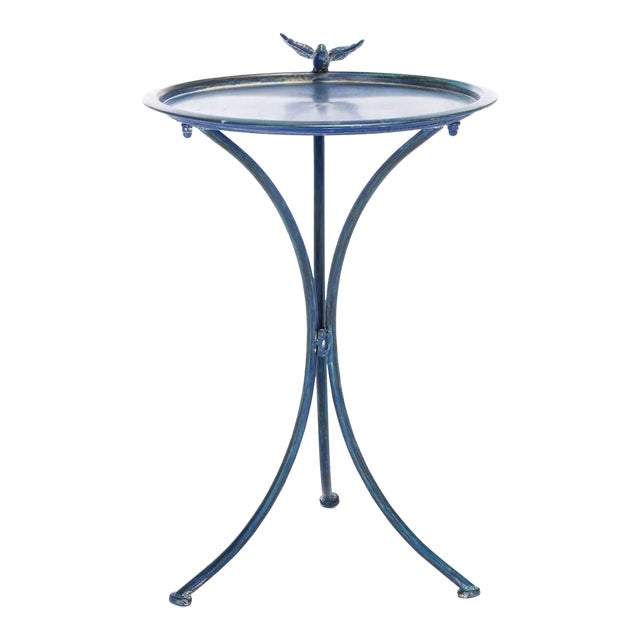 Kensi Bird Bath - Mossy Blue For Sale