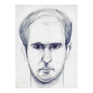1950s Paul McCarron Portrait Drawing of a Man