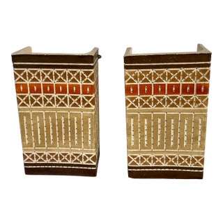 Mid 20th Century Martha and Beaumont Mood Sconce Shades, a Pair For Sale