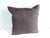 Raw Silk Square Decorative Asian Pillow Natural color woven textile with black hand-blocked pattern. Zipper closure...