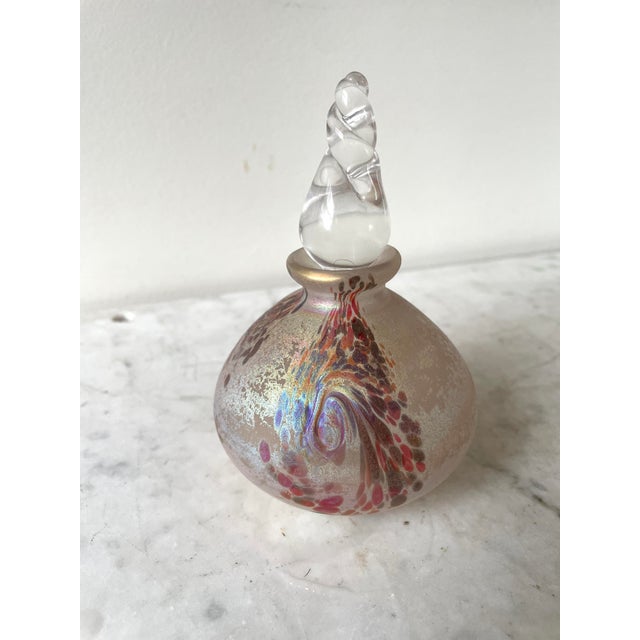 Vintage Hand Blown Art Glass Perfume Bottle For Sale - Image 4 of 7