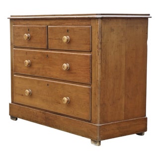 Antique Victorian Pine Chest of Drawers, 1800s For Sale