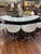 Hollywood Regency Mid 20th Century Hollywood Regency Tufted Four-Seat Swivel Bar With Matching Stools, 5 Pieces For Sale - Image 3 of 11