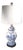 Mid 20th Century Chinese Style Blue and White Ginger Jar Form Ceramic Lamp by Frederick Cooper For Sale