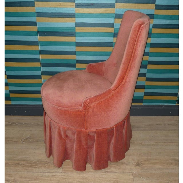 Boudoir Armchair with Peplum Flounce and Box Pleat, 1988 For Sale - Image 3 of 10