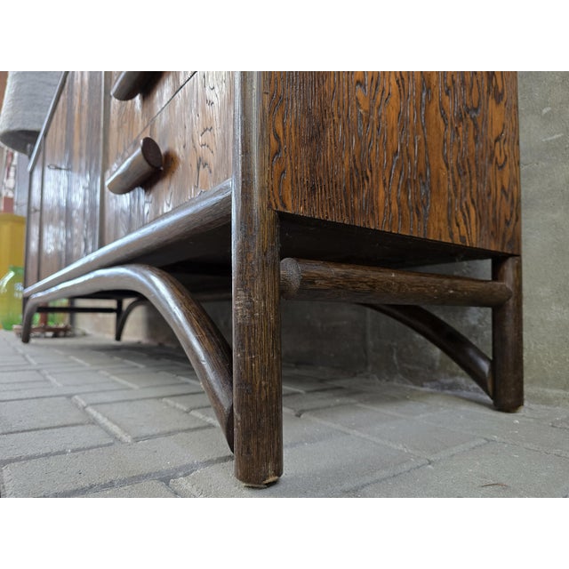 Mid-Century Sideboard in Wood and Bamboo, 1970s For Sale - Image 9 of 18