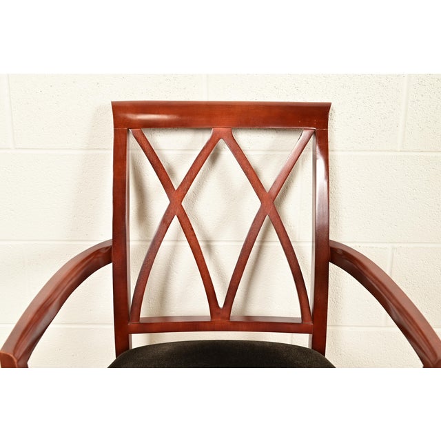 Wood Bernhardt Regency Carved Mahogany Dining Chairs | Set of Six For Sale - Image 7 of 15