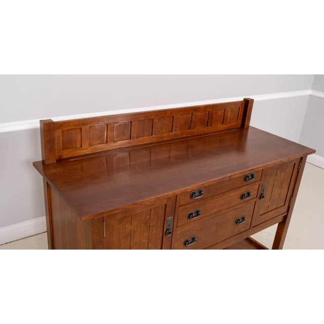 Stickley Mission Oak Two-Tier Server Sideboard Buffet For Sale - Image 10 of 18