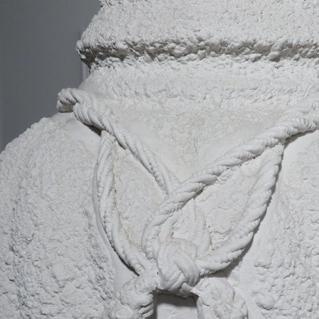 1980's Textured Plaster Tassel Floor Vase For Sale In Tampa - Image 6 of 7